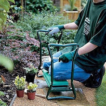 KANDUO Folding Garden Kneeler Seat, Portable Bench Stool with Soft Kneeling Foam Pad and Tool Pouch, Garden Seat Gardening Kneelers Tools for Gardening, Fishing