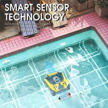 KANGJIEM Lightweight Cordless Robotic Pool Cleaner, Automatic Vacuum Cleaner with 300 Min Runtime & Fast Charging, Ideal for Above/In-Ground Flat Pools, for Effortless Pool Cleaning