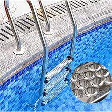 Three-Pedal Swimming Pool Handrail, 63.4" Stainless Steel Swimming Pool Anti-Rust Railing-Embedded Installation-Silver