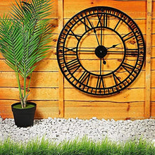 EHVYBDX Outdoor Wall Clocks for The Garden 60CM Outdoor Wall Clock Large Round Wall Clock Non Ticking and Easy Read Battery Operated for Kitchen Bathroom Pool Decorative Fence