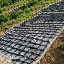 19.7ft×33ft Geo Cell Gravel Grid, Heavy-Duty HDPE Soil Stabilization Grid, Permeable Ground Grid for Slope Protection, Retaining Wall, Patio, Lawn and Outdoor Landscape Use(7ft)