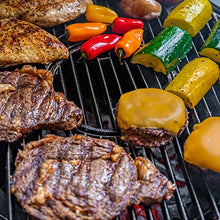 Char-Griller AKORN 20-Inch Kamado Charcoal Grill and Smoker with Grill Cart, Triple-Wall Insulated Steel with Cast Iron Grates and 26 x 26 Inch Prep Space, 445 Sq. In. Cooking Area, Sapphire