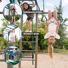 Lifetime Adventure Tower Deluxe Swing Set Playset Earthtone