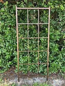 Classic Metal Garden Trellis, with 12" Ground Stake, Plant Trellis, All Aluminum, Handmade, 65" x 27", Garden Decor, Yard Art
