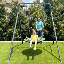 gobaplay Single Swing Set with Round Platform Tree Swing