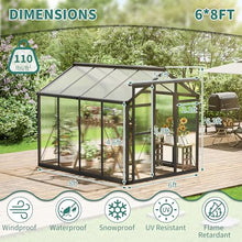 Garvee 6x8ft Walk-in Greenhouse, Heavy Duty Large Outdoor Green House
