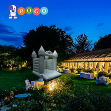 Pogo Bounce House White Inflatable Wedding Castle 13x12x14.5 ft
