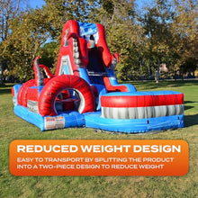 JumpOrange Ocean Battle Wet Dry Obstacle Course with Pool + Blower (Right Piece)
