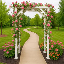 Oakland Living White Modern Aluminum Garden Arbor Arch