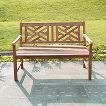 Cambridge Casual Teak Costa 4-Foot Outdoor Garden Bench, Solid Wood, Weather-Resistant Patio Furniture for Outdoor Seating Area, Garden Benches for 2 Seater