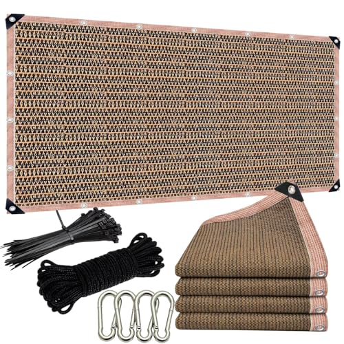 LJTGFHP 90% Shade Cloth, Chicken Coop Shade Cover, Sturdy Sunblock Mesh Tarp with Grommets for Patio Plants Greenhouse Kennel Porch Pergola Sun Protection Neting Cover, 25 x 30 ft