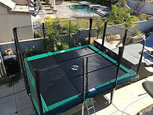 Galactic Xtreme Rectangle Gymnastic Trampoline with Safety Net Black and Green