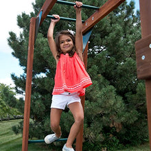 Swing-N-Slide Chesapeake Wood Play Set with Swings, Slide, Monkey Bars, Climbing Wall, Picnic Table, Brown