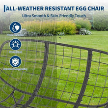 Garvee Outdoor Rocking Chair, Double Papasan Chair with Cushion