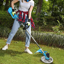 Cordless String Trimmer/Edger Lawn Mower Household Small Portable Rechargeable Weeder Multifunctional Electric Lawn Mower 21V/12AH 21V/20AH Lithium Battery (Specification : 21V/20AH) (21V/12AH)