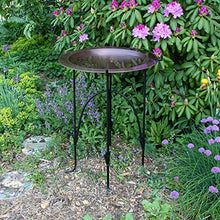 Achla Designs 201-0004 24" Classic Phoebe Stand Birdbath, Antique Copper Plated