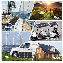 AUECOOR 2pcs 120W Mono Flexible Solar Panel + 400W 12V Wind Turbine + 20A Controller PV Connector 600W(640W) Hybrid System Kit for Home RV Caravan Boat and Other Battery Charger