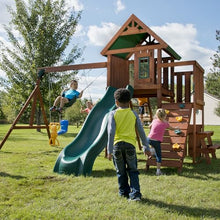 Swing-N-Slide Knightsbridge Wooden Swing Set with Slide and Swings Wood