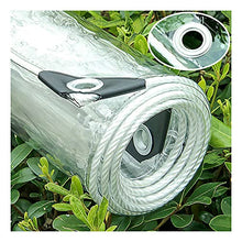QWEASDF Clear Tarps, Heavy Duty Rainproof Cover, Waterproof Clear Tarpaulin, Tear Resistance, Anti-Aging, Dustproof, for Patio Garden Balcony Plant Cover Greenhouse, 0.35mm,2x8m/6.5x26.2ft