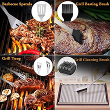 Griddle Accessories, 32 Pcs Flat Top Grill Accessories, Griddle Accessories Kit with Griddle Spatula, Scraper, Tongs and Egg Rings, Stainless Steel Griddle Tools Set for Outdoor BBQ and Camping