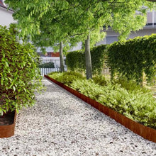vidaXL Lawn Edging Pack of 50, Flexible Lawn Edging, Flower Bed Edging for Garden, Courtyard, Path, Flower Bed Border, Garden Border, Corten Steel