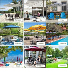 RJYYYDS Large Umbrella Parasol Replacement Canopy for Patio Umbrella 2.3M 2.7M 3M Fits 6 8 Ribs Durable Outdoor Sunshade Coverfor Garden Terrace Frame Not Included