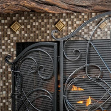 Fireplace Screen Fireplace Screen, Living Room Fireplace Screen, Black Fire Protection Fire Screen