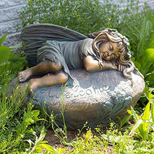 Large Magnesium Fairy Statues for Outdoor Use (Sleeping Fairy "Ivy")