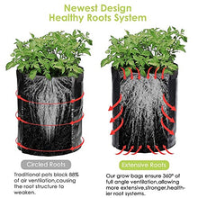 Plant Grow Bags Home Garden Potato Pot Greenhouse Vegetable Growing Bags Moisturizing Jardin Vertical Garden Bag Seedling (Size : 7 US Gallon 30x35CM) (7 UK Gallon 34x35CM)