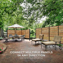 Backyard Discovery 8' x 6' Cedar Wood Outdoor Privacy Screen Wall Light Brown