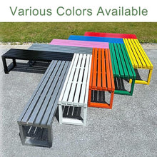 SYCFQX Park Bench Outdoor Benches Weatherproof, Metal Small Outdoor Bench for Park, Lawn, Patio, Yard, School, Capacity 800 lbs(Black,71inch)