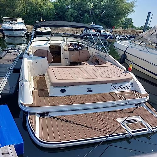 Valman EVA Faux Teak Decking Floor Mat for 2004 Rinker 232 Swim Platform - Multiple Color Options