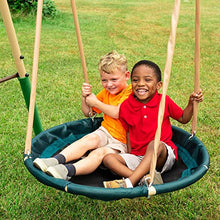 XDP RECREATION Deerfield Outdoor Playground Swing Set Green and Tan
