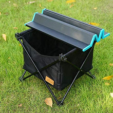 AFPSDLFJDLS Outdoor Foldable Table with Storage Bag Aluminum Picnic Folding Camping Desk with Waterproof Tableware Cloth