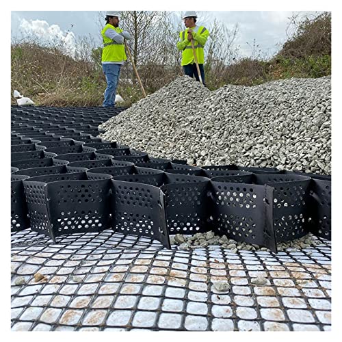 YanSoPe HDPE Geocell Grid for Driveway & Slope Erosion Control - 5cm/10cm High Gravel Stabilizer(5 x 10m (16.5 x 33ft) 10cm/4" High)