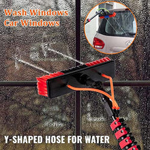 ZWJABYY Solar Panel Cleaning Brush and Pole,Window Cleaning Kit with Extension Pole,Water Fed Pole Brush System,Telescopic Window Cleaning Tools,3.6M-10.8M Extendable Pole with Brush,7.2M/24FT