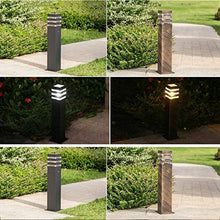 IP65 Waterproof Outdoor Garden Post Bollard Light Industrial Retro Column Lamp Aluminum Pathway Driveway Floor Lawn Landscape Lighting E27 Decoration Pillar Lantern High Pole Lamp