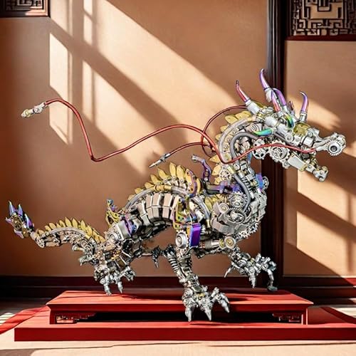 ModelForgeX DIY Mechanical Dragon Model Kit 3D 50cm Metal Punk 2030+ PCS Multicolor