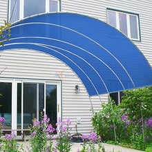 TANG 15' x 40' Shade Cloth with Grommets, Sun Shade Sail Rectangle Straight Side, UV Blocker Fabric Patio Canopy for Deck Carport Backyard Pergola Cover, Blue