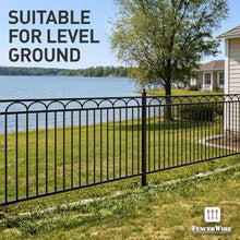 Fencer Wire Pack of 10 Heavy Duty Arc Fence Barrier Panel, 6FT Height X 8FT Width Anti-Rust Metal Fencing Panel, Diameter Steel Outdoor Decorative Garden Fence Panel for Yard, Pool, Patio