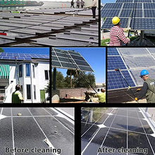 12-36ft Window Cleaning Pole, Water Fed Telescopic Brush, Extendable Photovoltaic Panel Cleaning Brushes, Solar Panel Cleaning Brush Can Spray Water,18ft/5.4m-35cmBrushhead