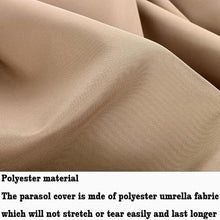 MXJCKSOQ Beige Parasol Replacement Canopy 2.5m/2.7m/3.5m 6/8 Ribs Garden Umbrella Cover Fabric for Yard Beach Outdoor Use - Easy Install,Khaki-4.0m/8-ribs
