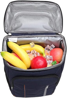 WAGMY Double-Layer Insulation Backpack Large-Capacity Outdoor Picnic Bag Beer Bottle Opener Trolley Ice Bag(D)