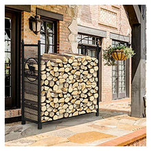 DOIBG Heavy Duty 48" Wood Storage Log Rack High Capacity Firewood Rack with Mesh Steel Log Holder Storage Stand for Fireplace Stove Fire Pit Patio Indoor/Outdoor Firewood Organizer