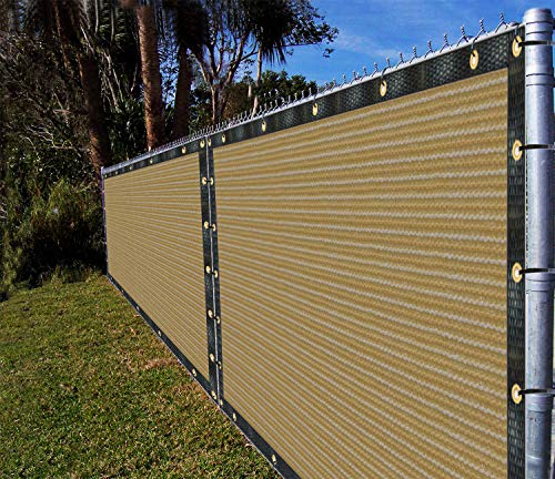 Ifenceview 15' x 5' to 15' x 80' Patio Top Canopy Awning Fence Privacy Screen Driveway Carport Barn Kennel Yard Garden Plants Crops Shade Cloth Mesh Net Pergola Gazebos Cover (15' x 57', Beige)