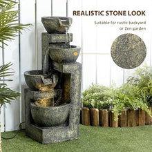 MVUYO FMURY Waterfalls Water Fountain Decor Floor Water Glazed Pots Fountain for Outdoor Patio Garden Backyar