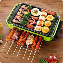 Barbecue Grill 2-in-1 Electric Charcoal Dual Purpose Grill Carbon Grill High Temperature Protection Disassembly with Replaceable Grill Grid Pan with Food-Grade Non-Stick Coating Easy
