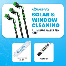 EQUIPMAXX 30 Foot (Long Reach) Solar Panel Cleaning Brush & Pole with Inline Water Filter System for Solar Panel and Window Cleaning Extendable Water Fed Pole Cleaning Kit