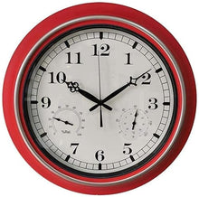 ZYBB Outdoor Garden Wall Clock, with Thermometer and Humidity Waterproof and Sunscreen Outdoor Wall Clock, Indoor Outdoor Decoration