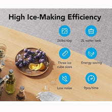 TEDILUVI Smart Ice Makers, Portable Countertop Maker Machine with Self-Cleaning 6 Mins 9 26lbs/24Hrs